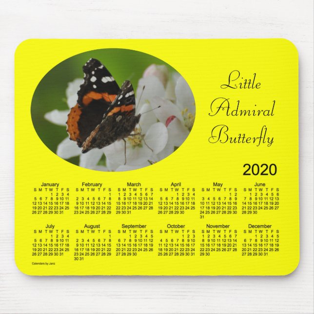 2020 Butterfly Calendar by Janz Mouse Mat (Front)