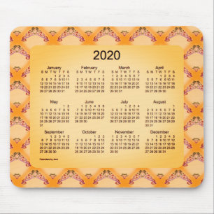 2020 Calendar by Janz Art Nouveau Sangria Mouse Mat
