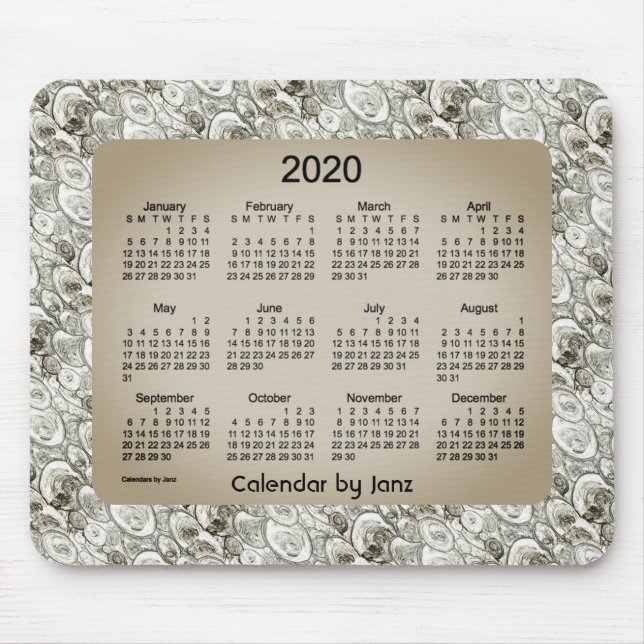 2020 Calendar by Janz Foggy Bubbles Mouse Mat (Front)