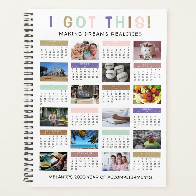 2020 Calendar I GOT THIS Goals Personalised Photos Planner (Front)