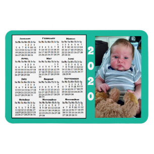 2020 Calendar Magnet Blue Photo Magnet