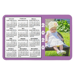 2020 Calendar Magnet Custom Color Photo Magnet