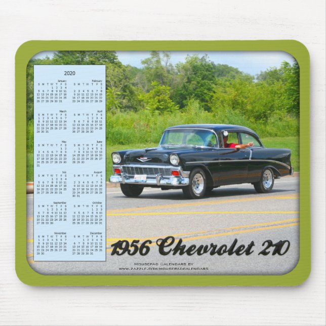 2020 Calendar Mousepad, 1956 Chevrolet 210 Car Mouse Mat (Front)