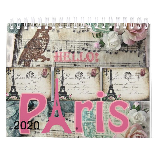 2020 Calendar Paris, France French (Back)