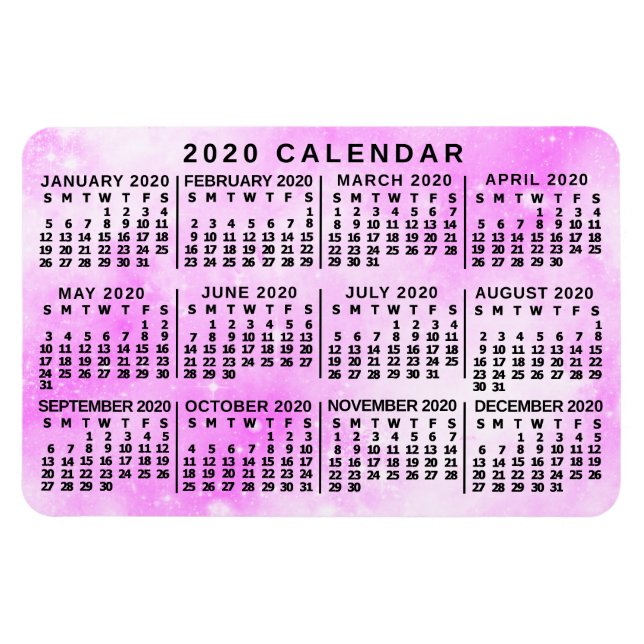 2020 Calendar (See Description for New Version)  Magnet (Horizontal)