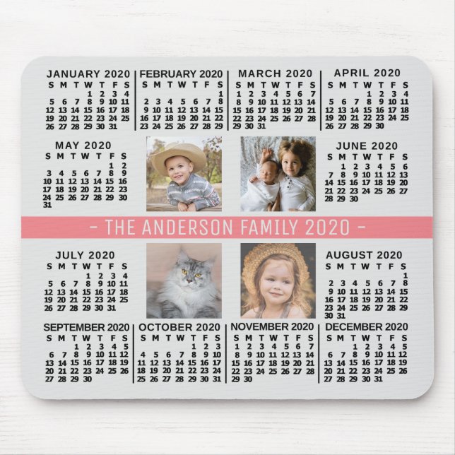 2020 Calendar (See Description for New Version) Mouse Mat (Front)