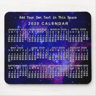2020 Calendar (See Description for New Version)  Mouse Mat