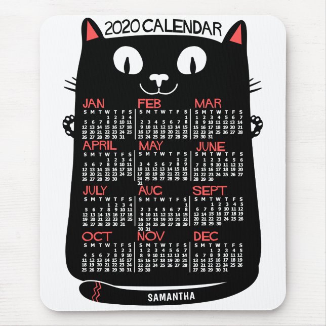 2020 Calendar (See Description for New Version)  Mouse Mat (Front)