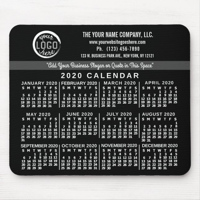 2020 Calendar (See Description for New Version) Mouse Mat (Front)