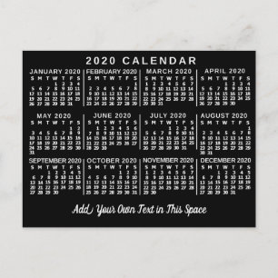 2020 Calendar (See Description for New Version)  Postcard