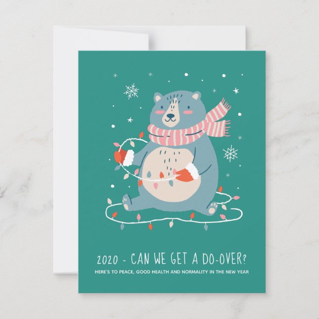 2020 Can We Get A Do-Over Funny Bear Christmas (Front)