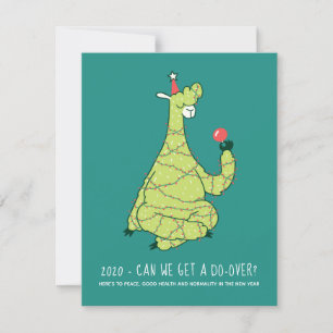 2020 Can We Get A Do-Over Funny LLama Christmas