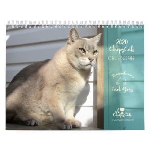 2020 Cat Calendar, Remembering Earl Grey Calendar