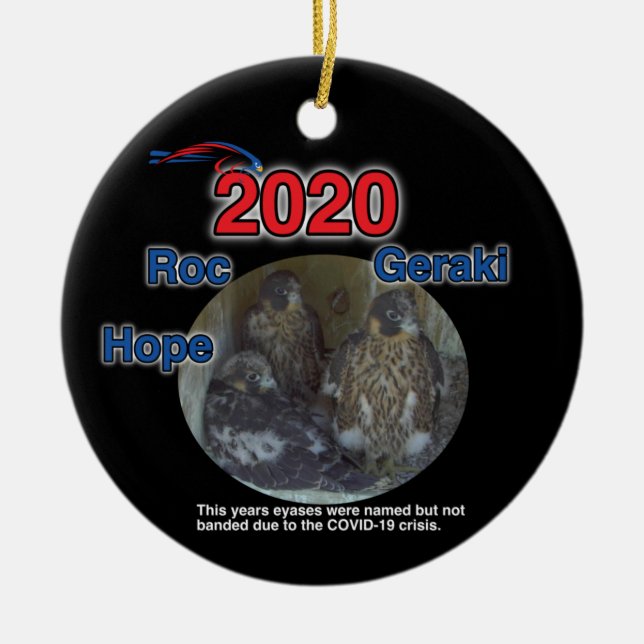 2020 Ceramic Circle Ornament - Roc, Geraki, Hope (Front)