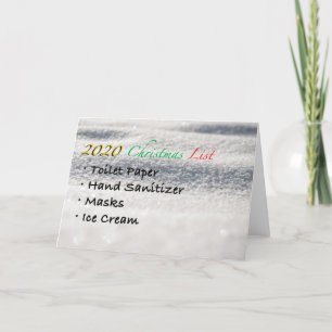 2020 Christmas List Christmas Card