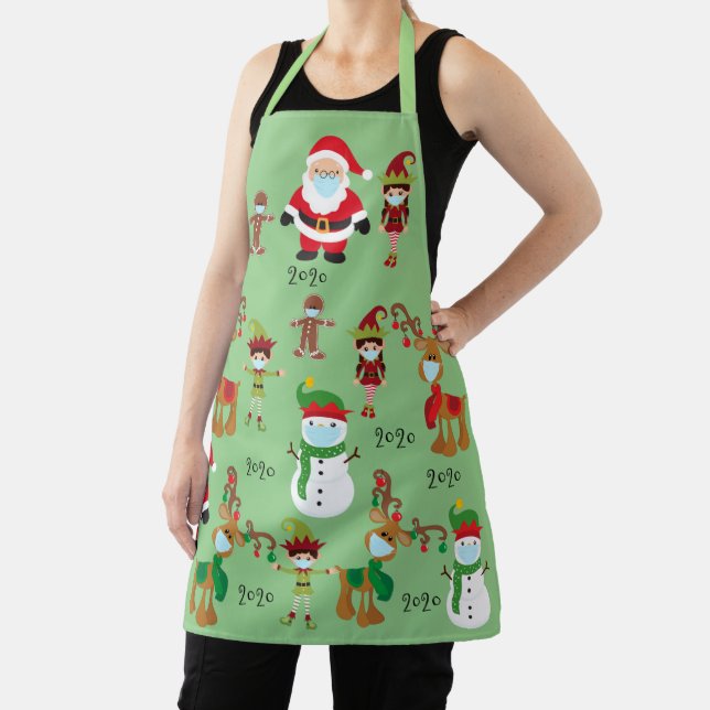 2020 Covid Christmas Santa Keepsake Gift Apron (Insitu)