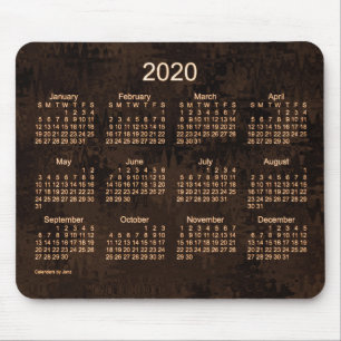 2020 Crazy Quilt Brown Calendar by Janz Mouse Mat