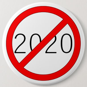 "2020 Cross-Out" (BRIGHT) 6 Cm Round Badge