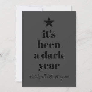 2020 Do-over Humour Black Christmas Tree Holiday Card