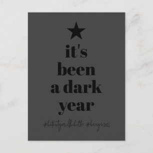 2020 Do-over Humour Black Christmas Tree Holiday Postcard