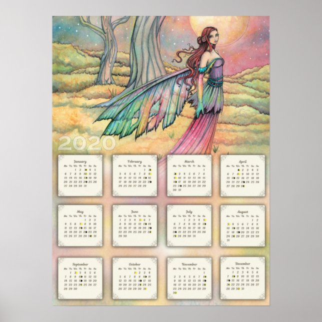 2020 Fairy Calendar Poster by Molly Harrison (Front)