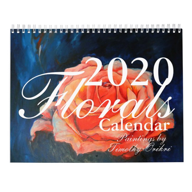 2020 floral Calendar Paintings by Timothy Orikri (Back)