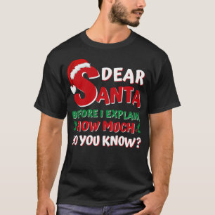 2020 Funny Christmas Shirts Kids Adults Santa I Ca