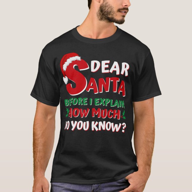 2020 Funny Christmas Shirts Kids Adults Santa I Ca (Front)