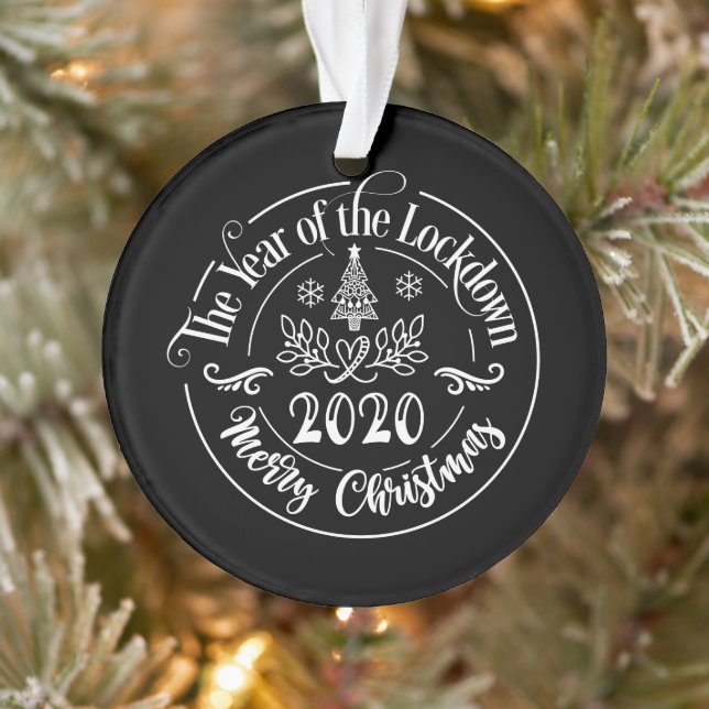 2020 Funny Festive Holiday Photo Christmas Ornament (Tree)