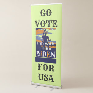 2020 Go Vote Biden For USA Presidential Elections Retractable Banner