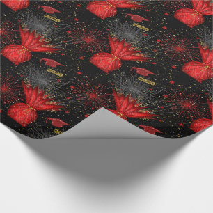 2020 Grad Centerpiece-Red-Black-GIFT WRAP PAPER