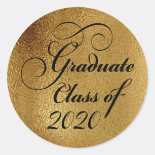 2020 Graduate Gold Graduation Party Thank You Seal