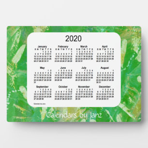 2020 Green Tracks Desk Calendar by Janz Plaque