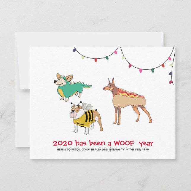 2020 has been a WOOF Year Funny Dogs Holidays (Front)