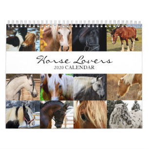 2020 Horse Lovers Calendar-Animal Office Calendar