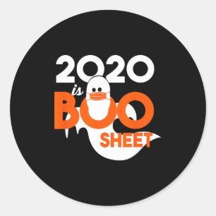 2020 is boo sheet ghost halloween  classic round sticker