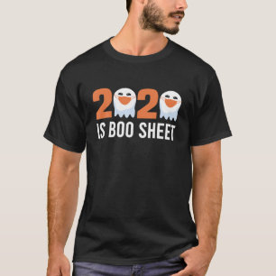 2020 Is Boo Sheet Ghost Mask Funny Halloween T-Shirt