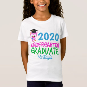 2020 Kindergarten Graduate Cute Pink Owl T-Shirt