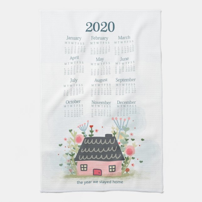 2020 Memorabilia Kitchen Tea Towel Calendar (Vertical)