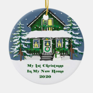 2020 My New Home Christmas Ceramic Tree Decoration