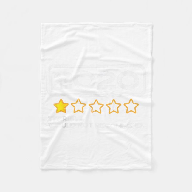 2020 One Star Rating Would Not Recommend Terrible Fleece Blanket (Front)