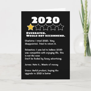 2020 Overrated Personalised Reviews Card