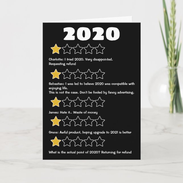2020 Overrated Personalised Reviews Card (Front)