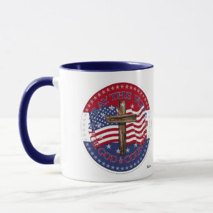 2020 Pray The Vote For God And Country Cross Flag Mug