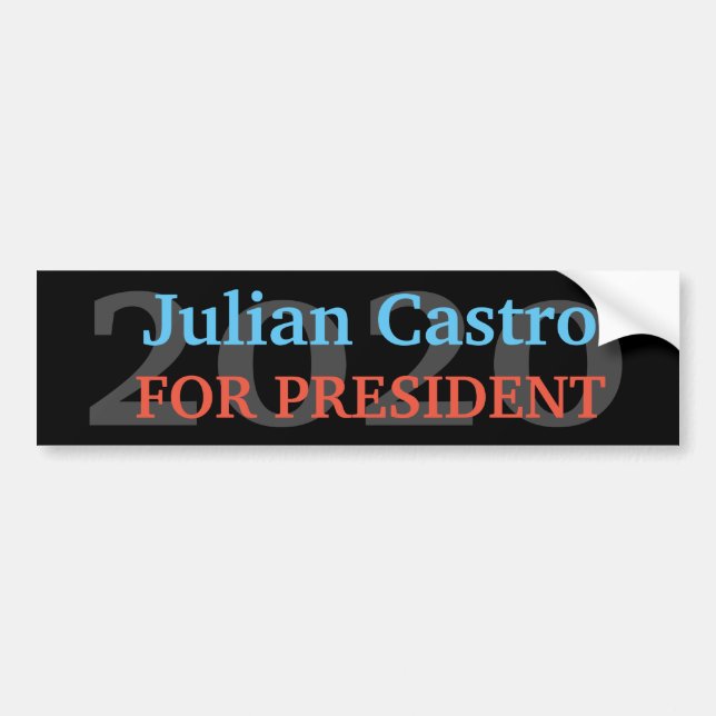 2020 Presidential Election Julian Castro Bumper Sticker (Front)