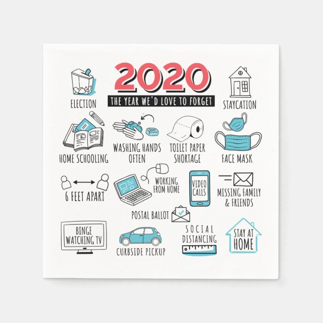 2020 Quarantine Activities Commemorative Paper Napkin (Front)