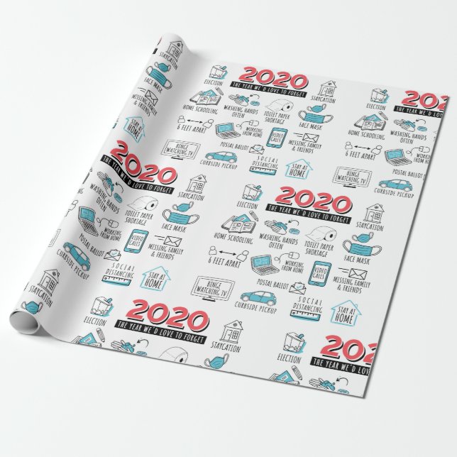 2020 Quarantine Activities Commemorative Wrapping Paper (Unrolled)