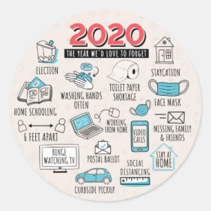 2020 Quarantine Year To Forget Commemorative Classic Round Sticker