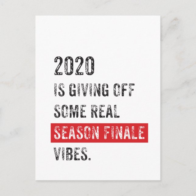2020 Season Finale Pandemic Postcard (Front)