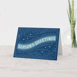 2020 Season's Greetings Holiday Card   Blue